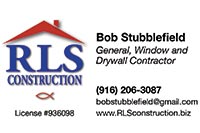 RLS Construction business card
