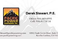 Pacific Power Engineers business card