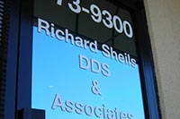 window lettering decals for Dr. Sheils